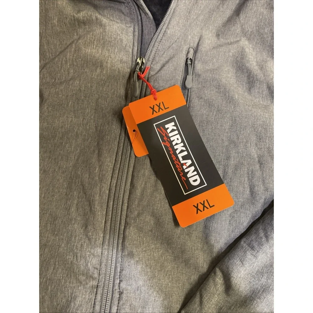 Kirkland Signature Men's Fleece‎ Lined Soft shell Jacket With Hood Size XXL